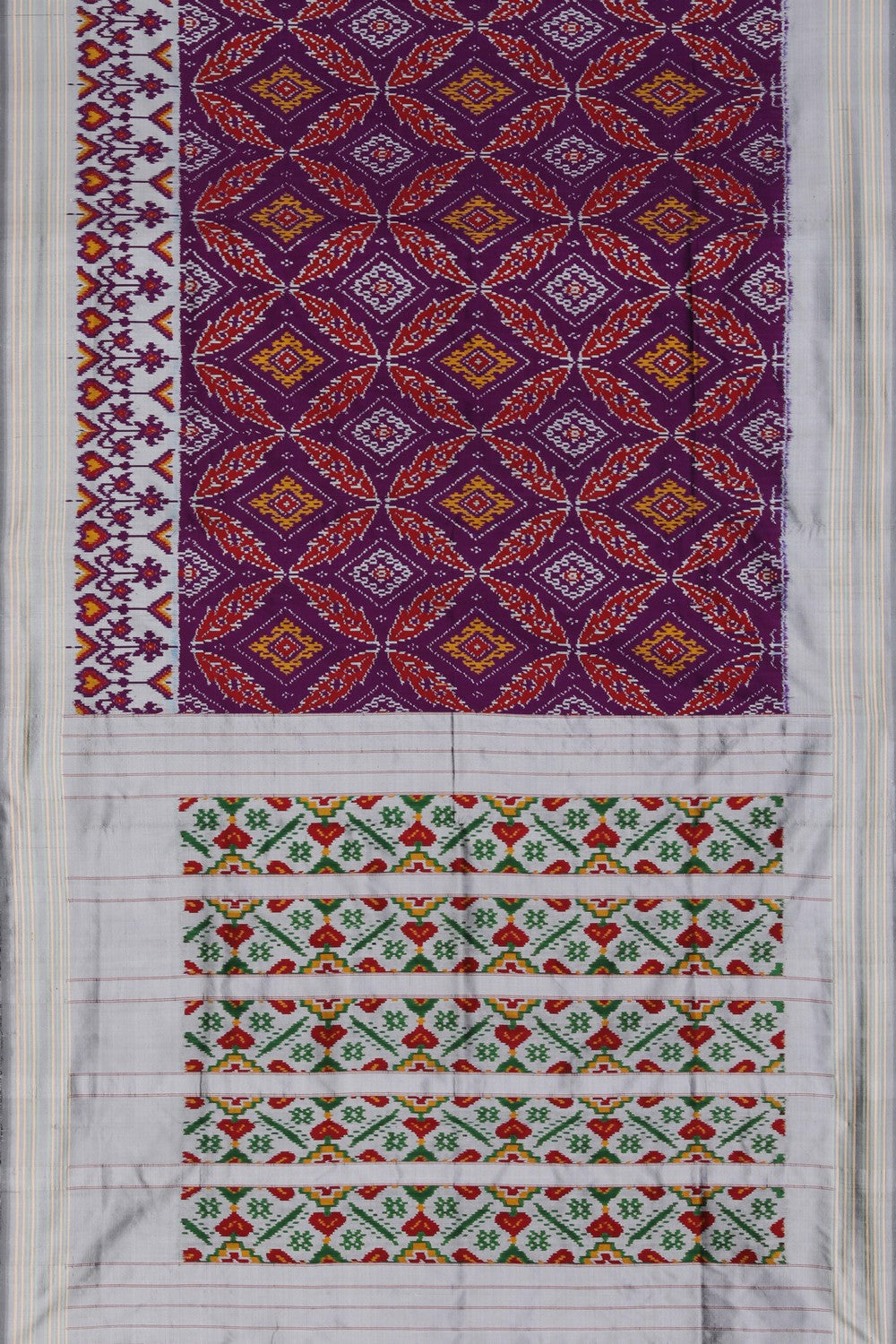 Pochampally Ikat Violet Saree