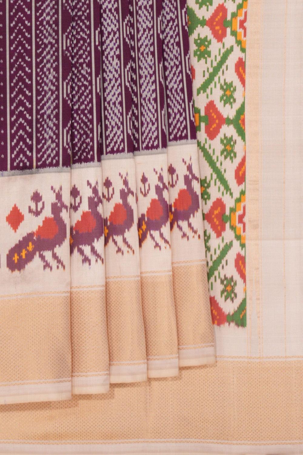 Pochampally Ikat Violet Saree