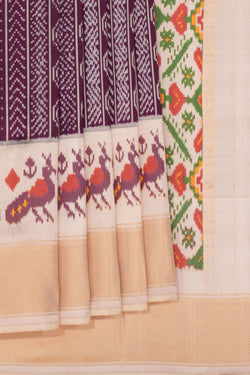 Image of Pochampally Ikat Violet Saree