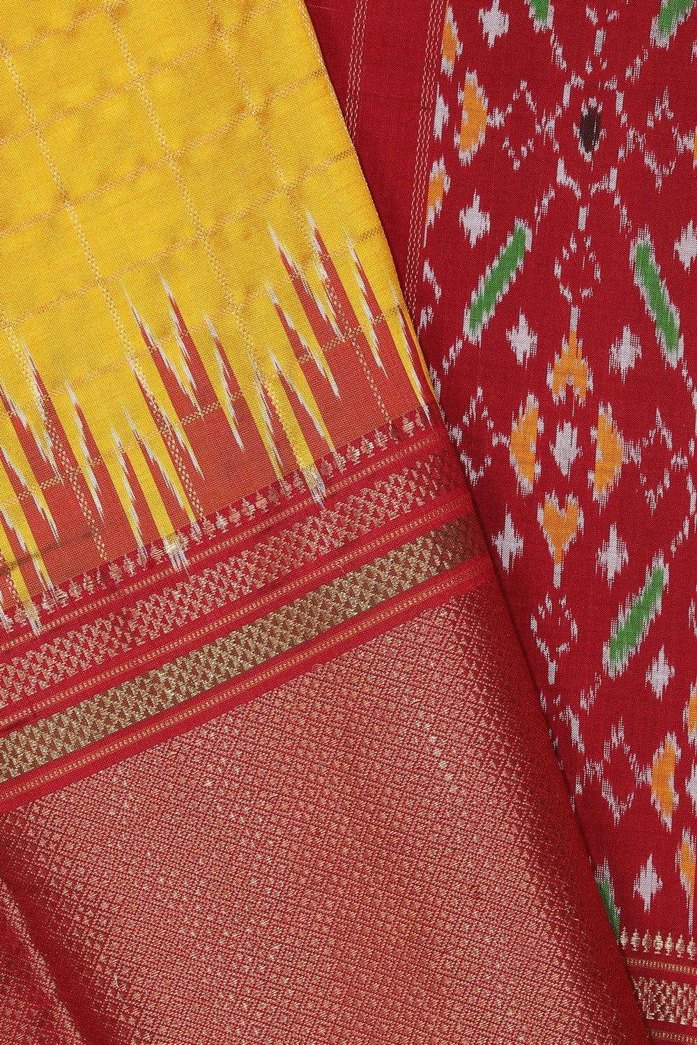 Pochampally Silk Yellow Saree