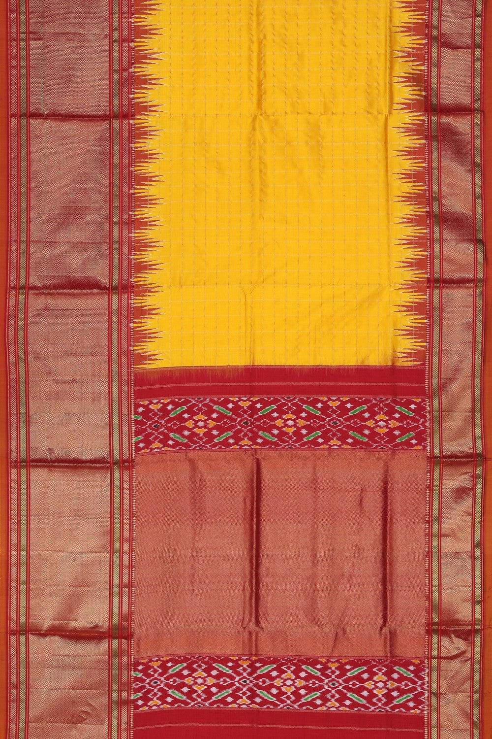 Pochampally Silk Yellow Saree