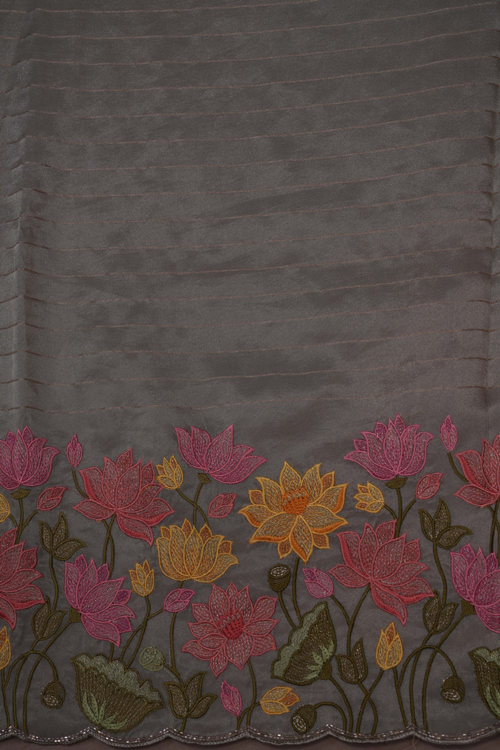 Kora Silk Embroidery Saree
