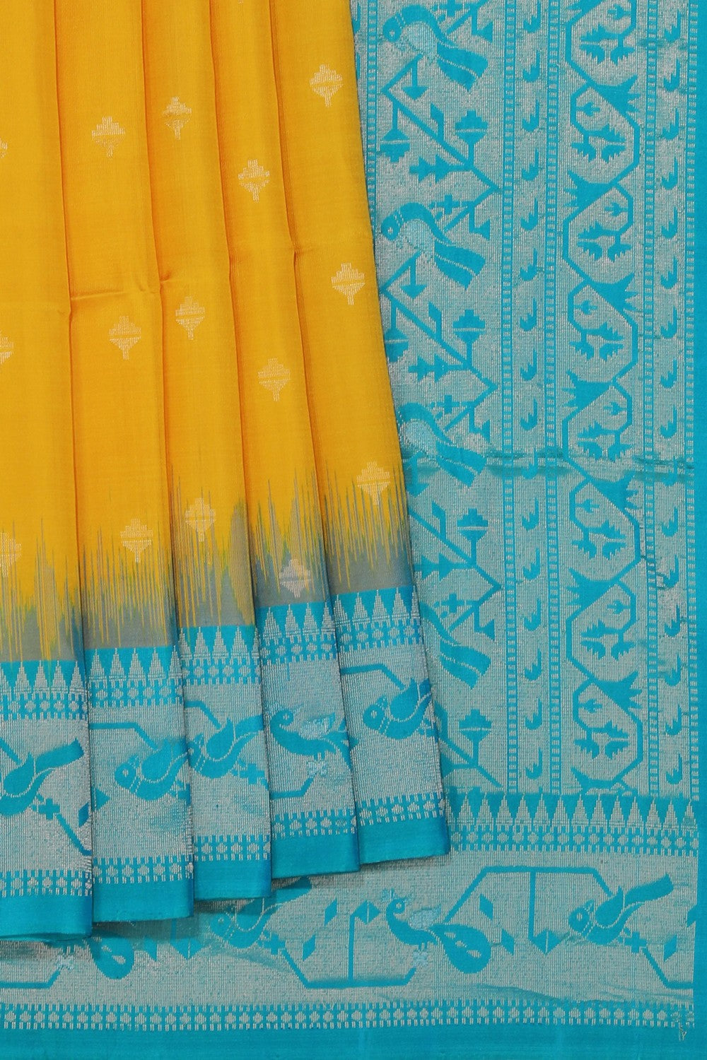 South Silk Yellow Saree