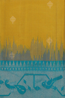 Image of South Silk Yellow Saree