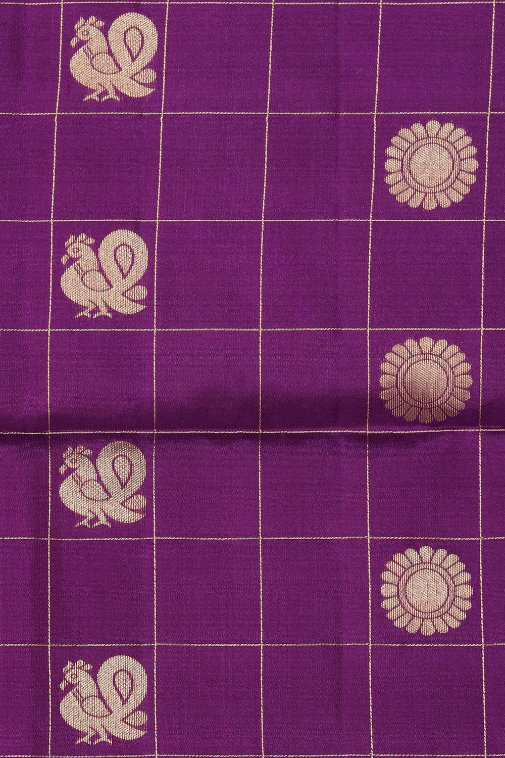 South Silk Kattam Purple Saree