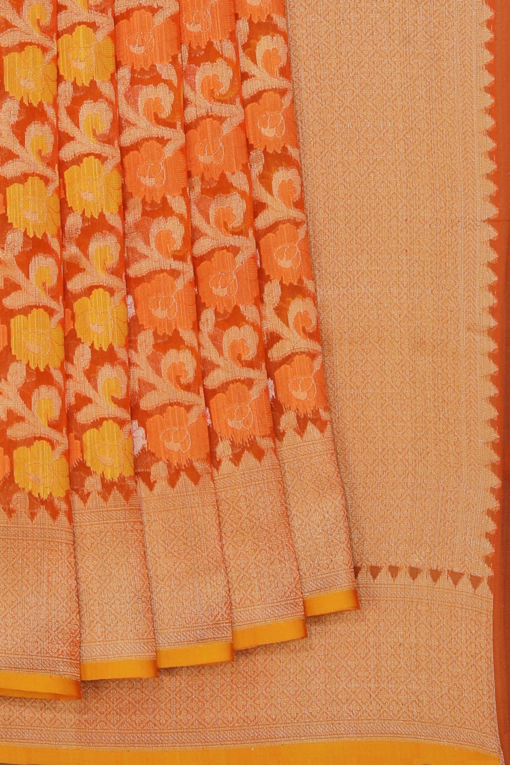 Kora Silk Orange Saree