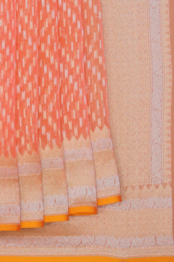 Image of Kora Silk Peach Saree