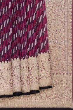 Image of Kora Silk Purple Saree