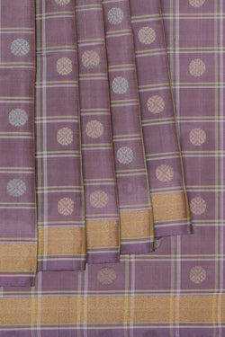 Image of South Silk Kattam Purple Saree