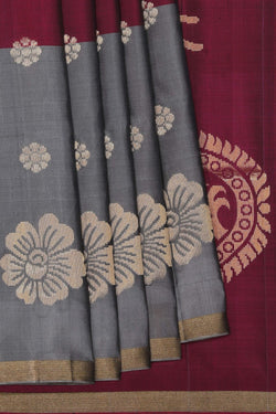 Image of South Silk Grey Saree