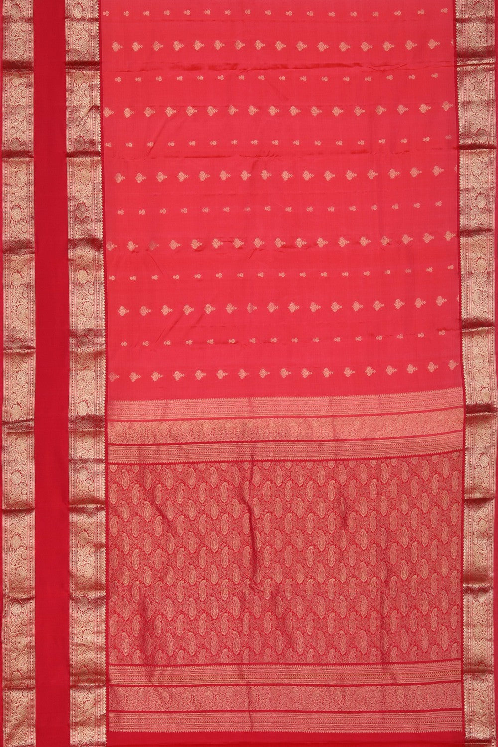 South Silk Fuchsia Pink Saree