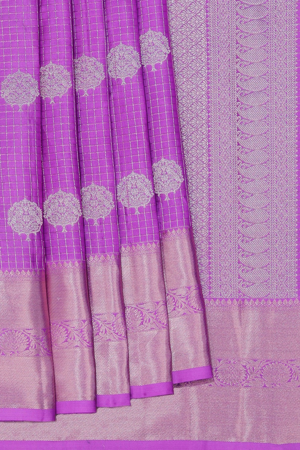 South Silk Kattam Purple Saree