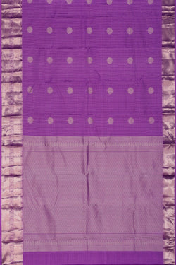 Image of South Silk Kattam Purple Saree