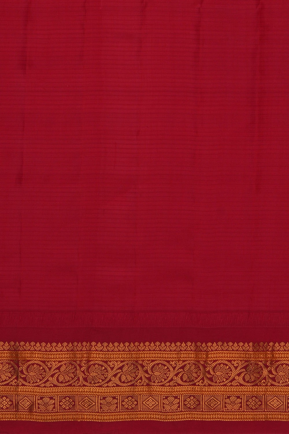 Image of Gadwal Silk Cotton Green Saree