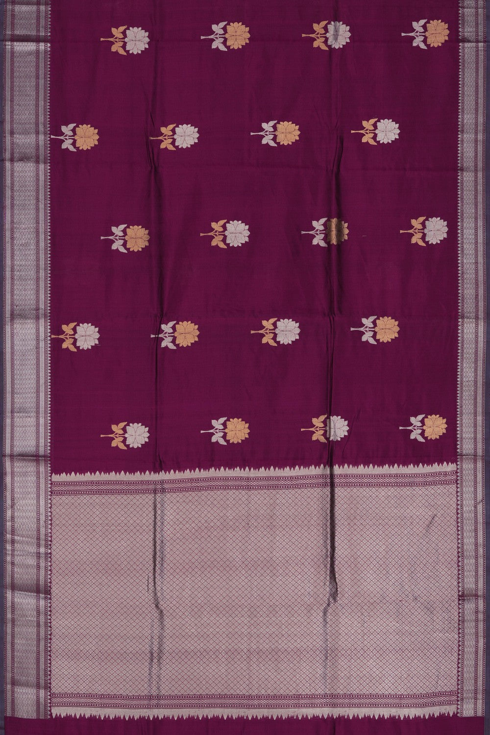 Image of Banarasi Silk Purple Saree