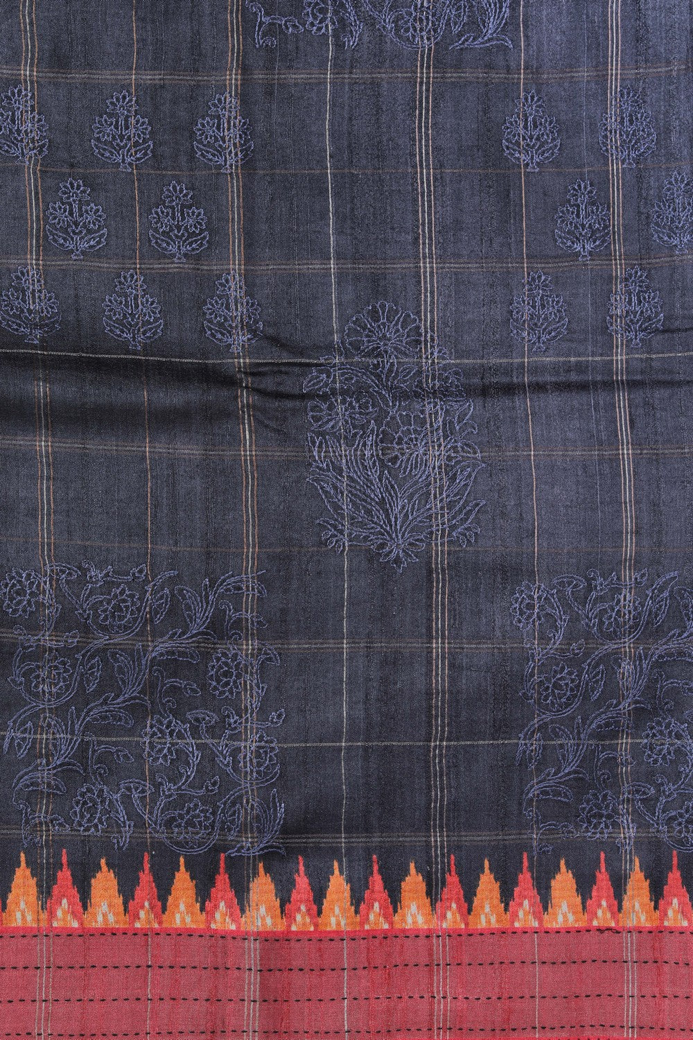 Tussar Silk Embroidery Saree