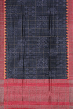 Image of Tussar Silk Embroidery Saree