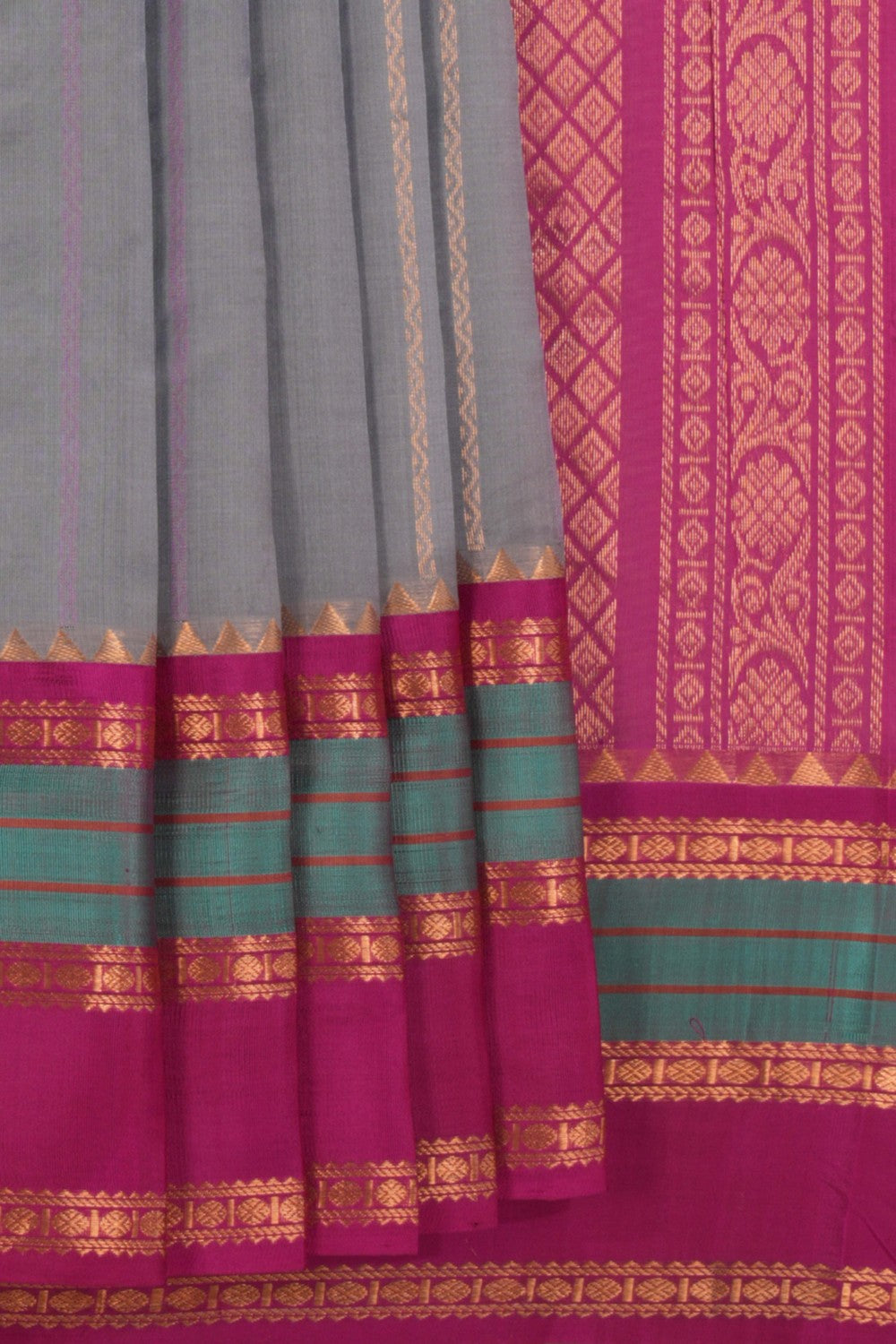 Kuppadam Grey Saree