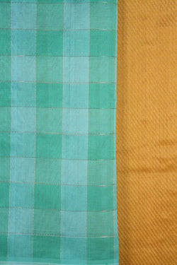 Image of Kuppadam Kattam Sea Blue Saree