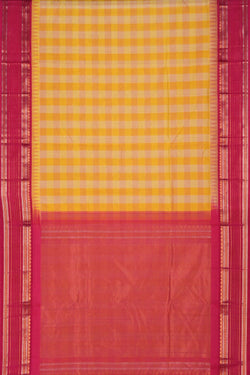 Image of Kuppadam Kattam Yellow Saree