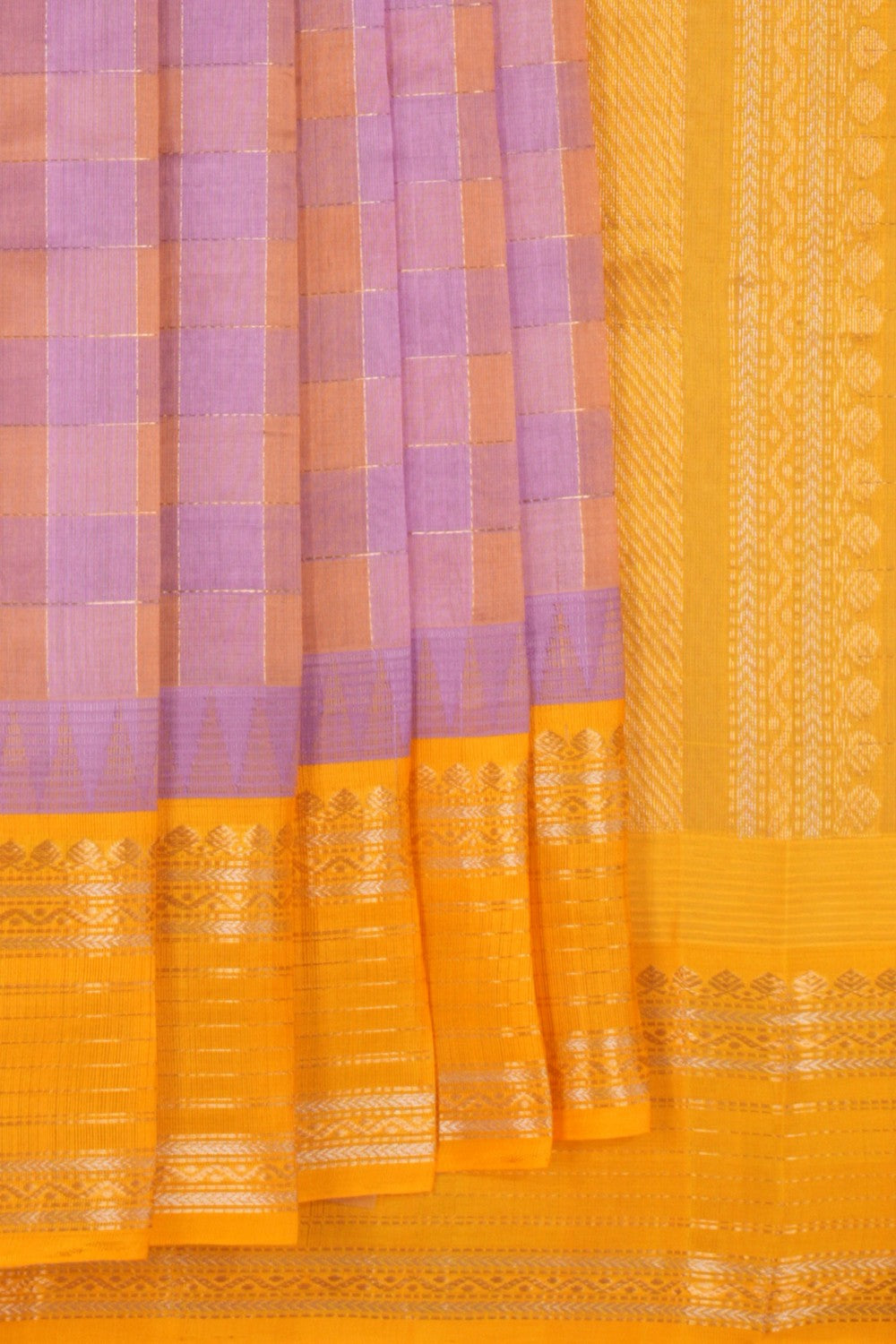 Kuppadam Kattam Lavender Purple Saree