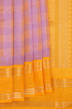 Image of Kuppadam Kattam Lavender Purple Saree