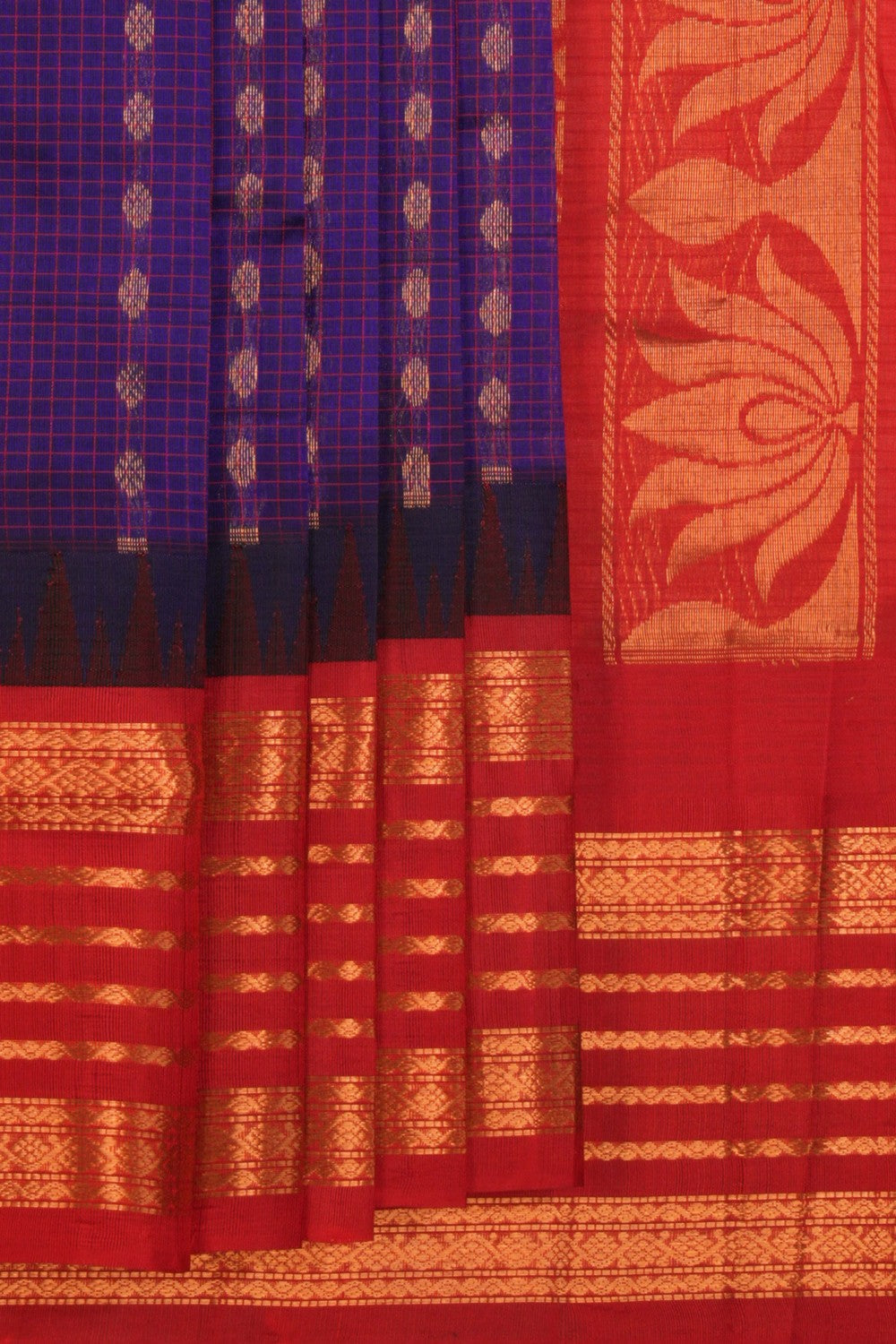 Kuppadam Kattam Purple Saree