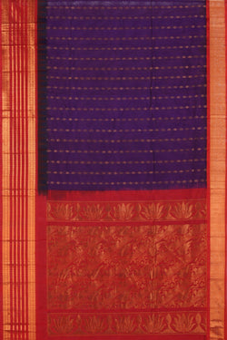 Image of Kuppadam Kattam Purple Saree