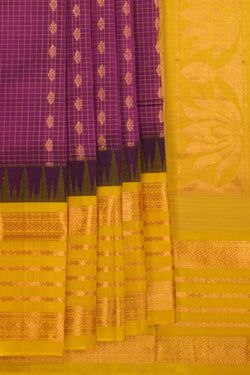 Image of Kuppadam Kattam Purple Saree