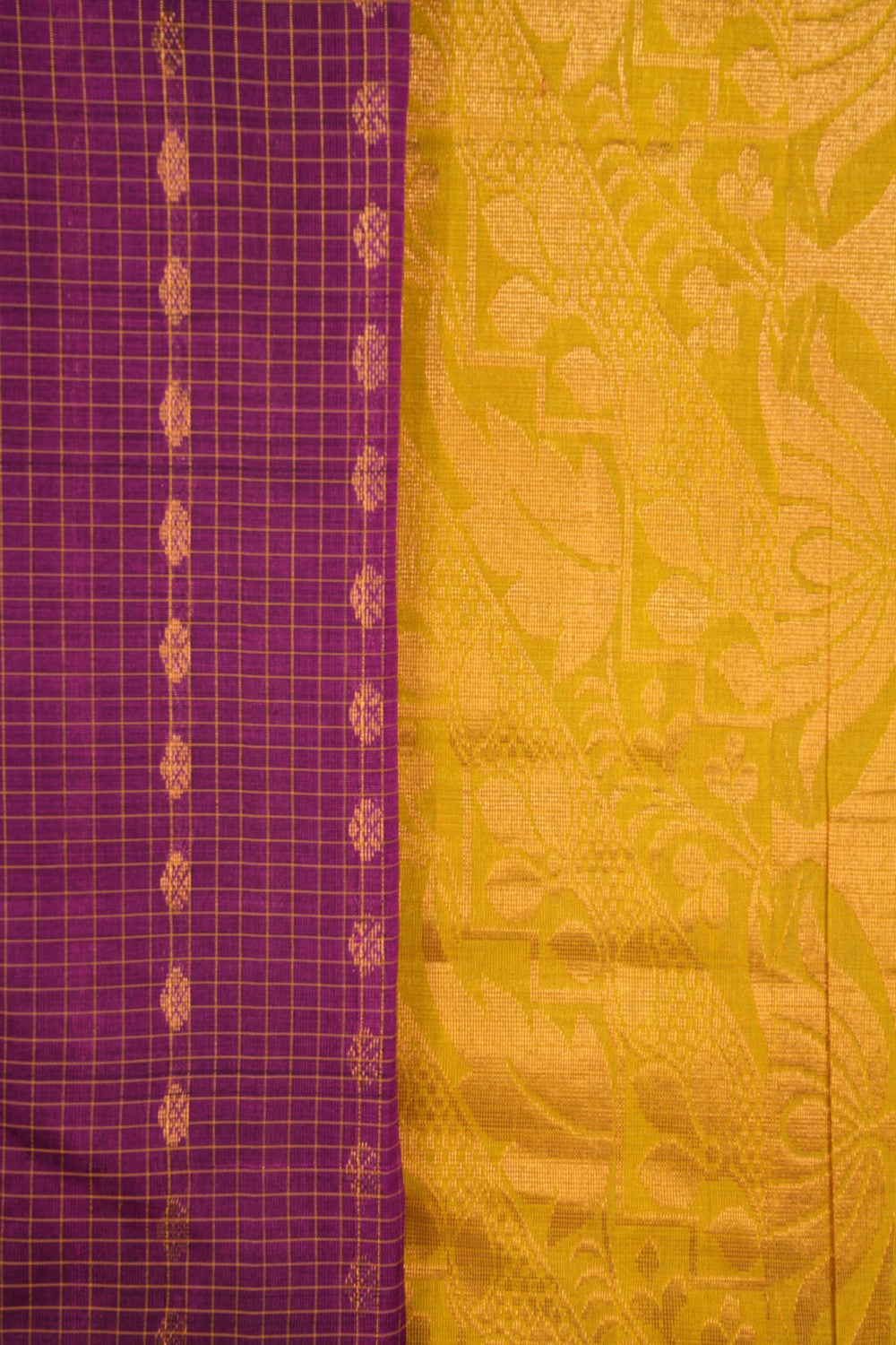 Kuppadam Kattam Purple Saree