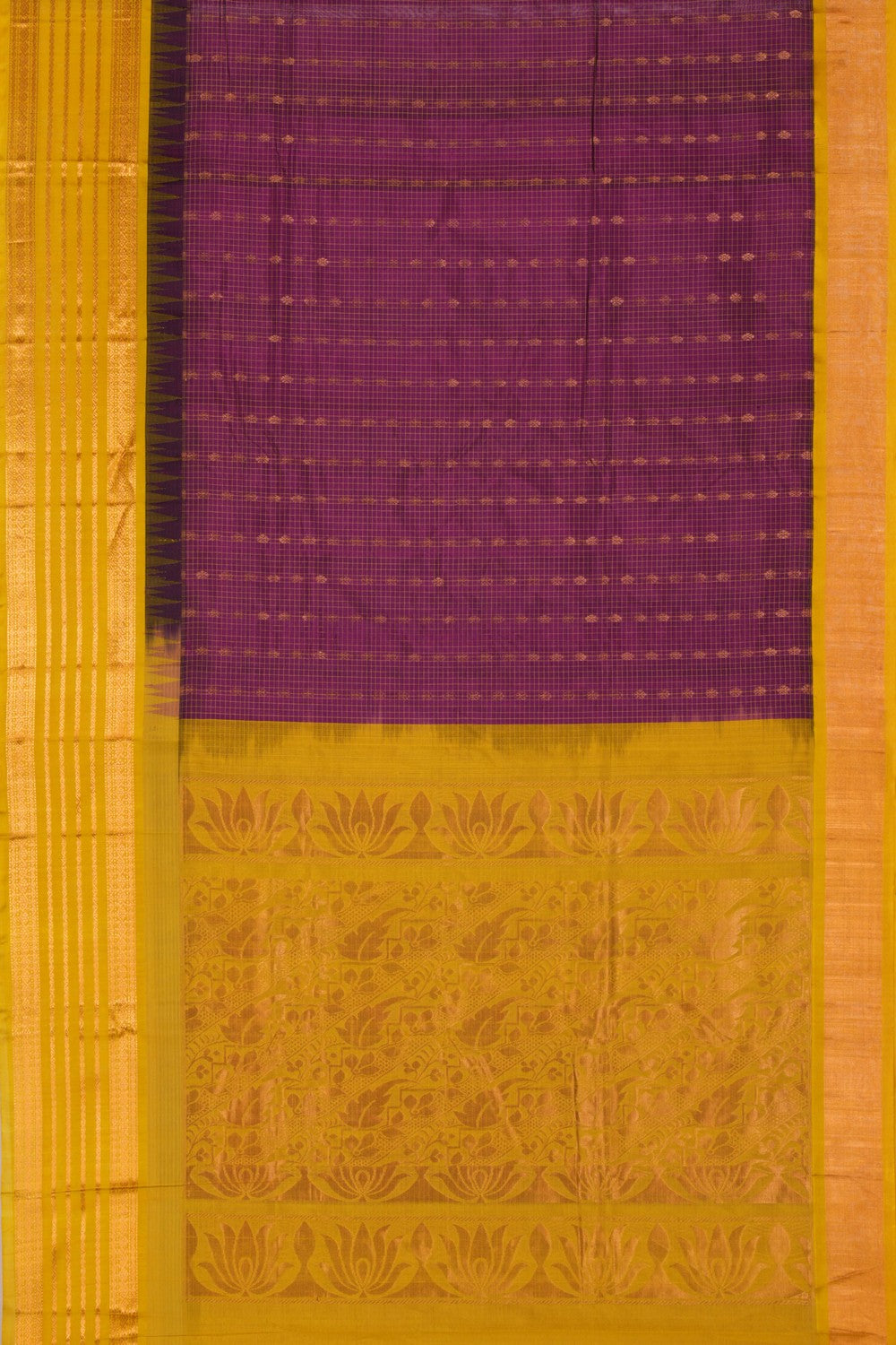 Kuppadam Kattam Purple Saree