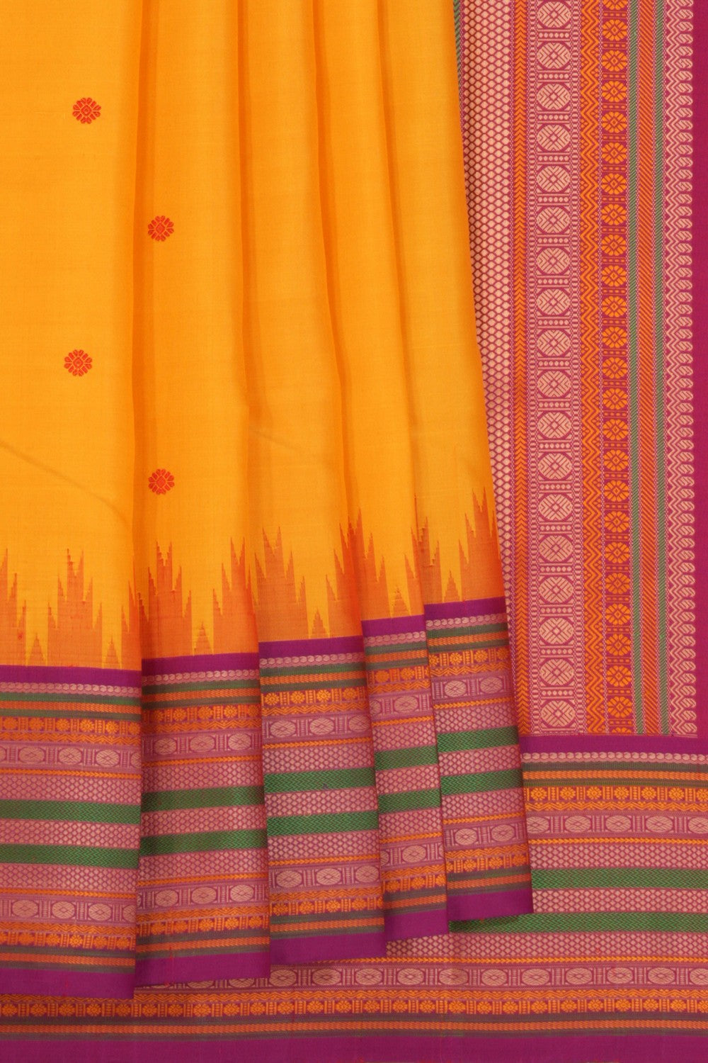 South Silk Yellow Saree