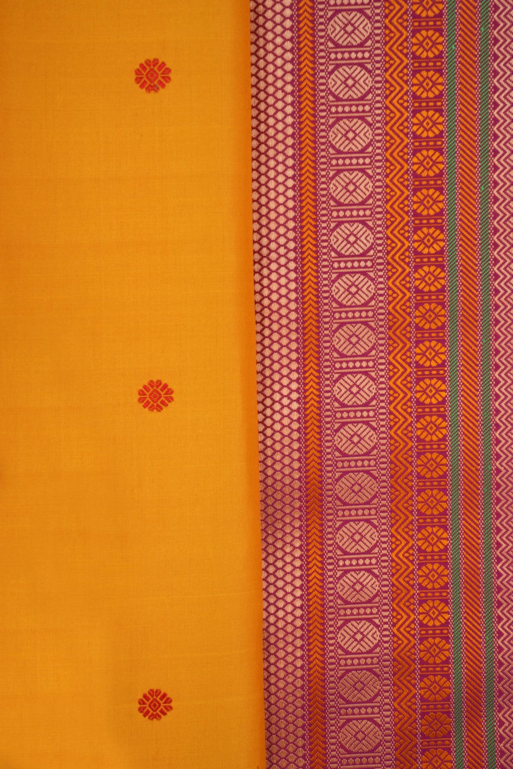 South Silk Yellow Saree