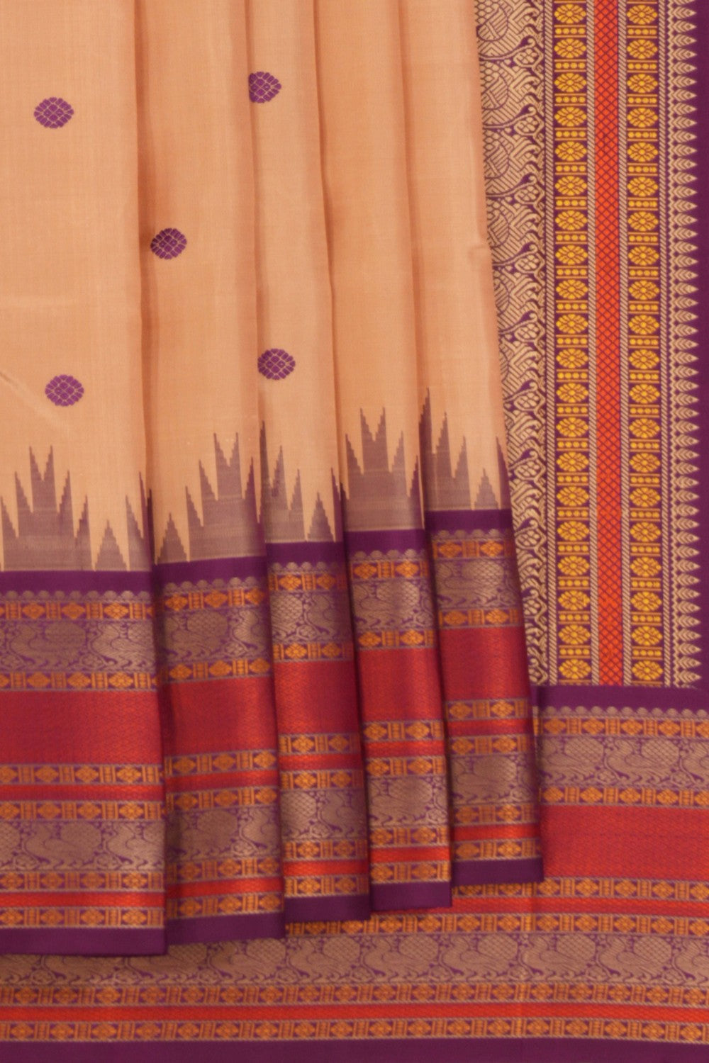 South Silk Beige Saree