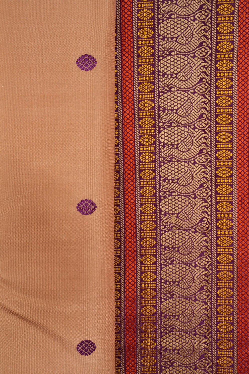 South Silk Beige Saree