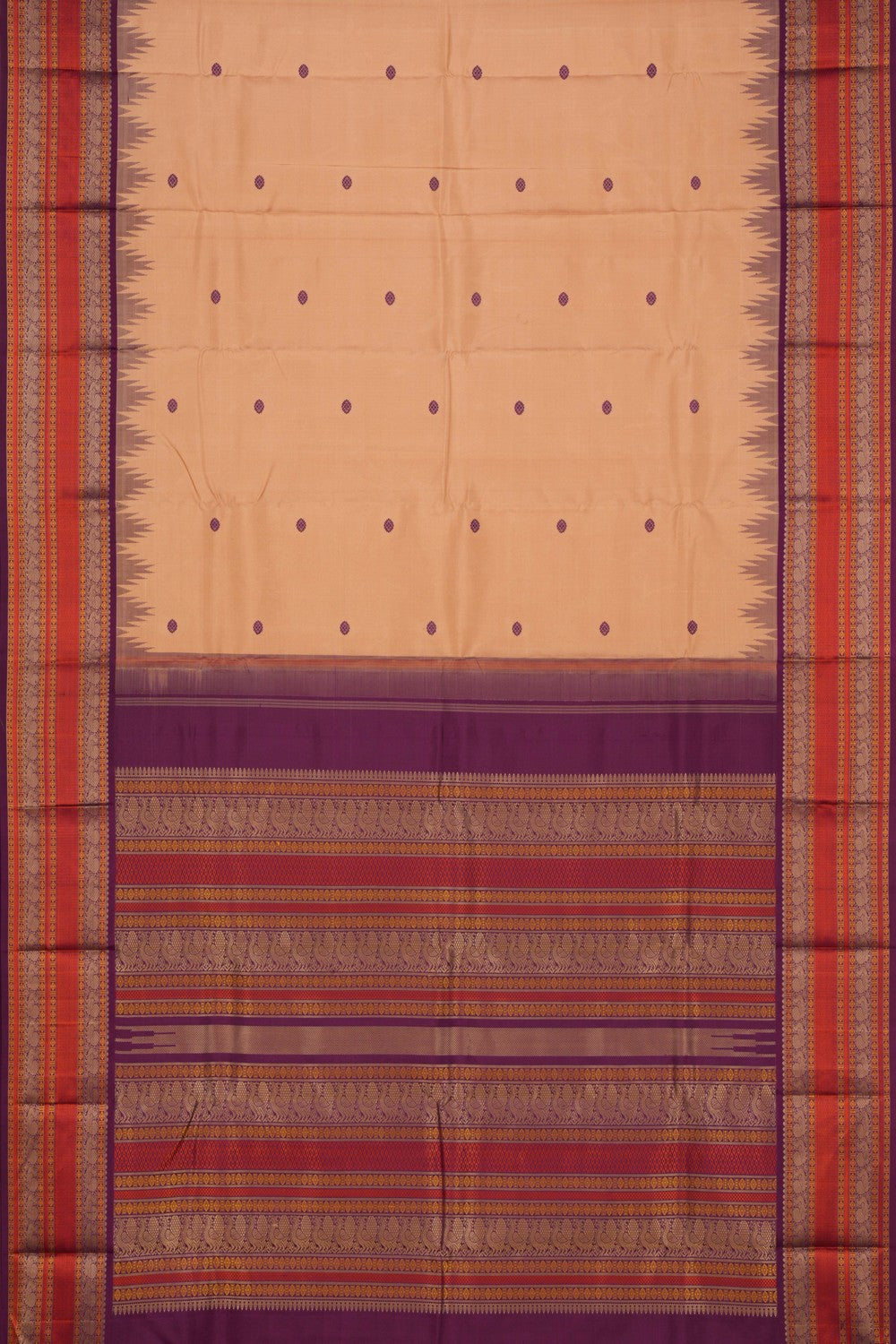 South Silk Beige Saree