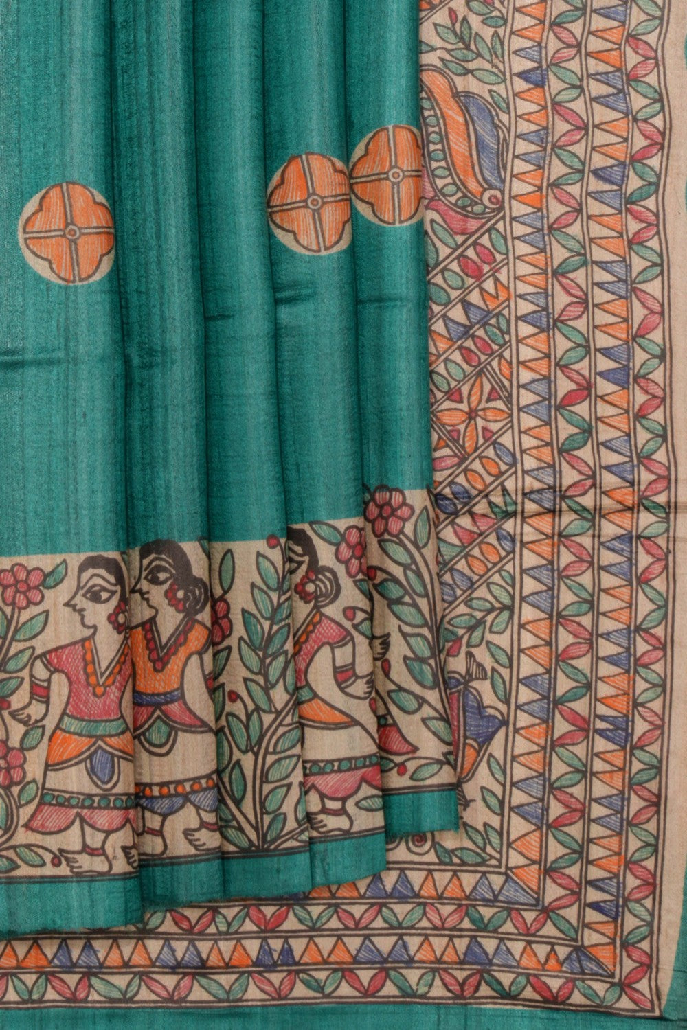 Madhubani Hand-Painted Saree