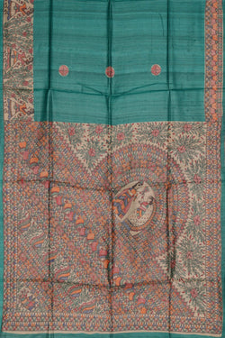 Image of Madhubani Hand-Painted Saree