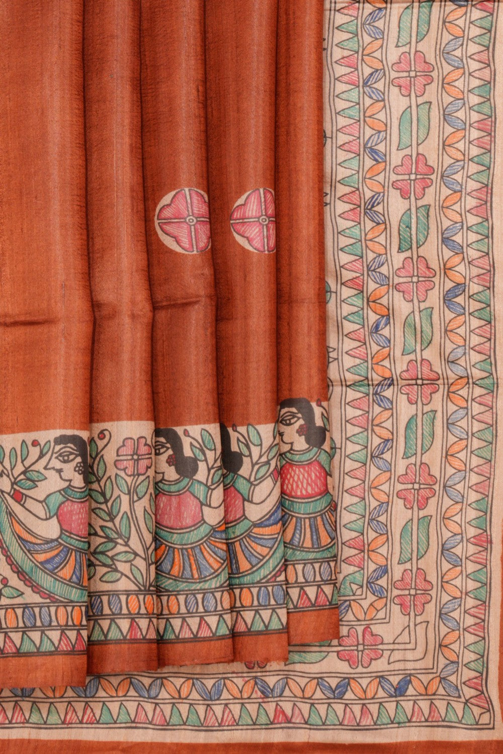 Madhubani Hand-Painted Saree