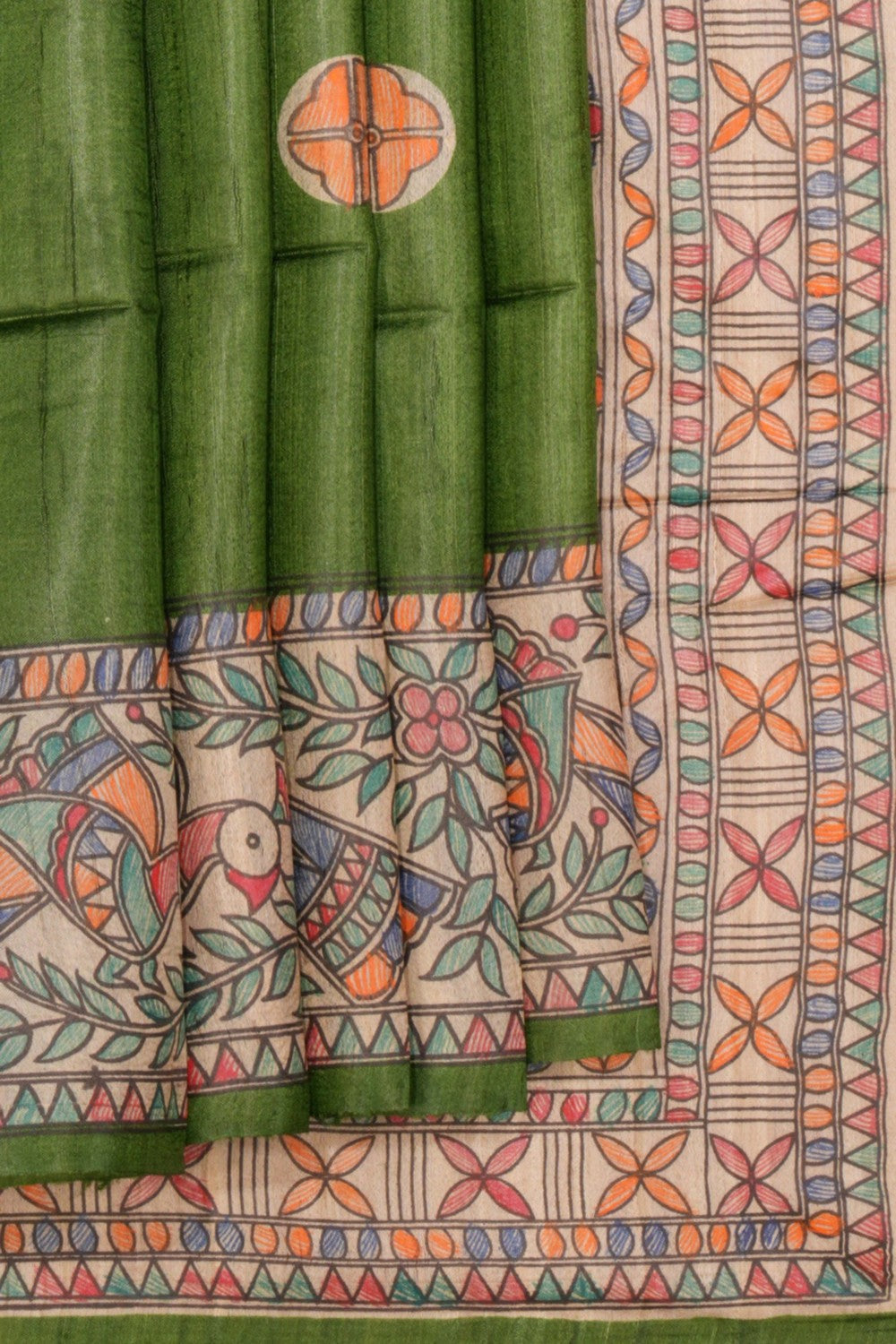 Madhubani Hand-Painted Saree