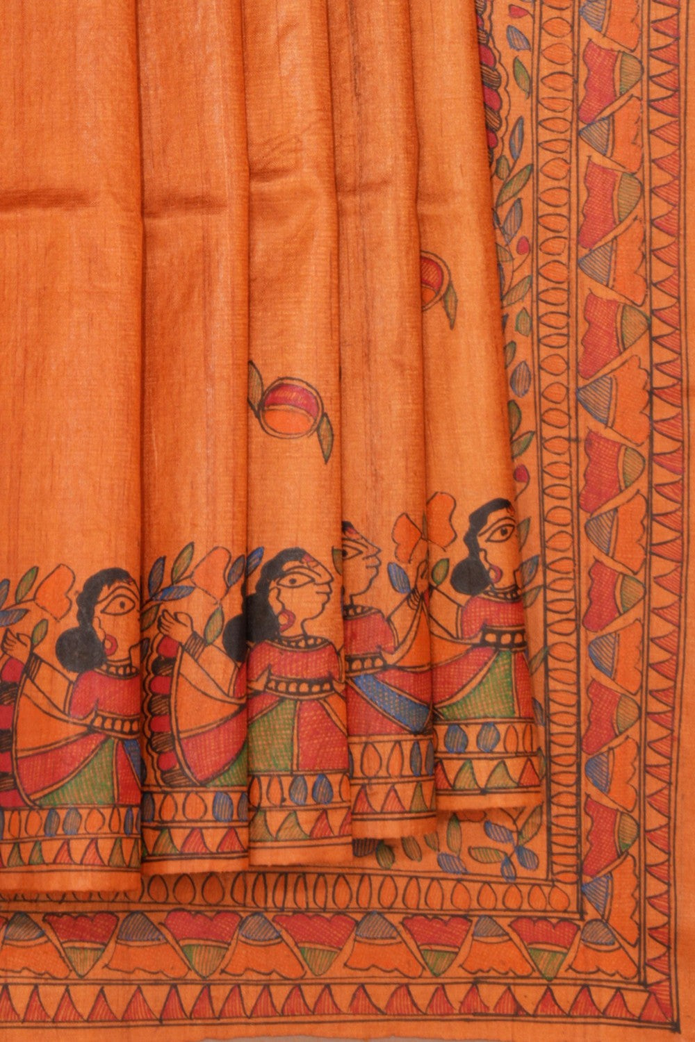 Madhubani Hand-Painted Saree