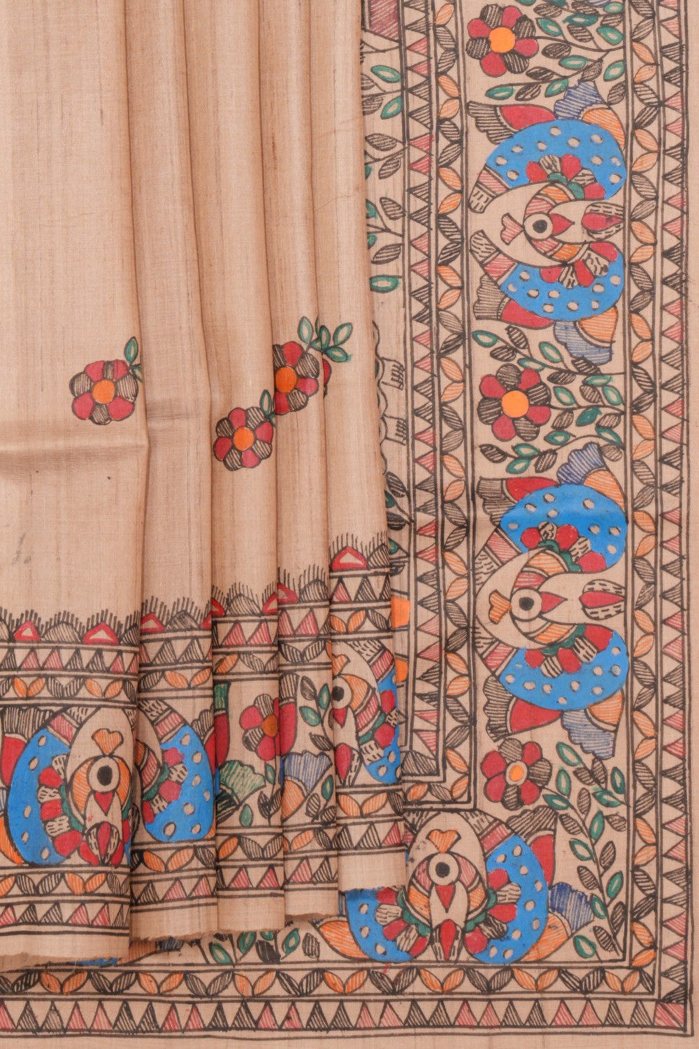 Madhubani Hand-Painted Saree