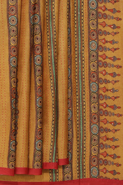 Image of Tussar Silk Embroidery Saree