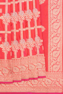 Image of Banarasi Silk Pink Saree