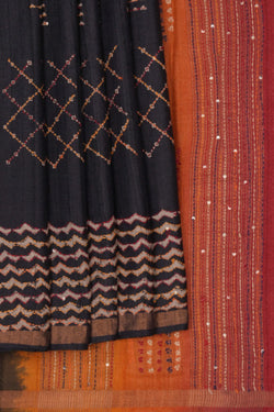 Image of Tussar Embroidery Saree