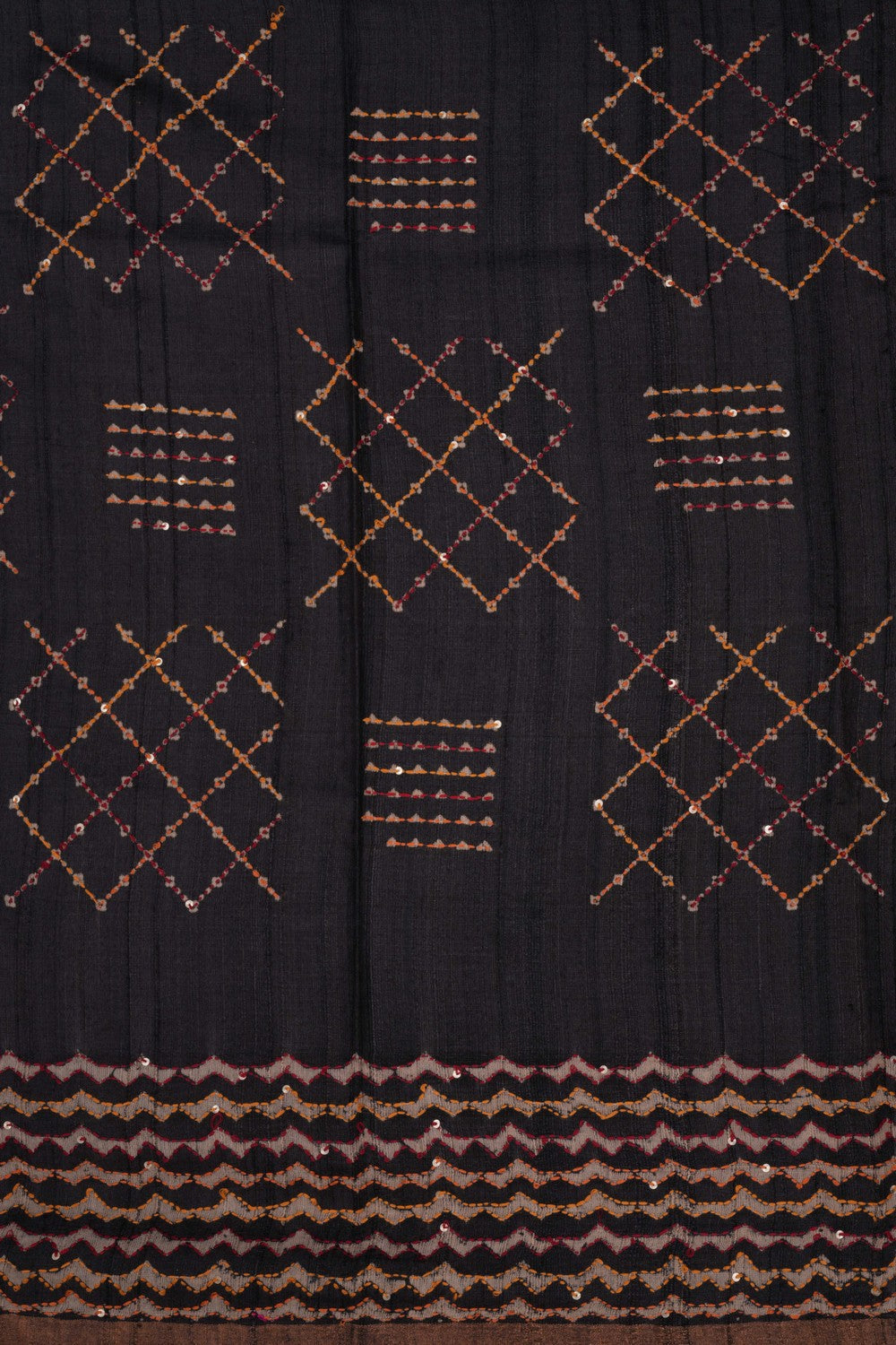 Tussar Embroidery Saree