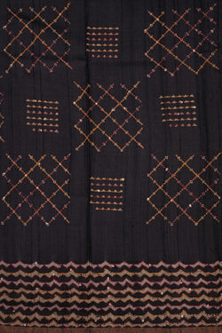 Image of Tussar Embroidery Saree
