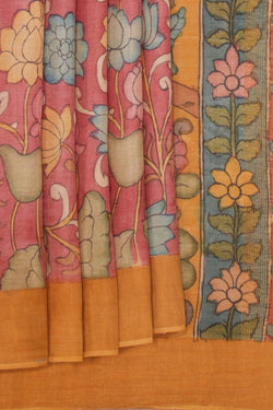 Image of Kalamkari Hand-Painted Saree