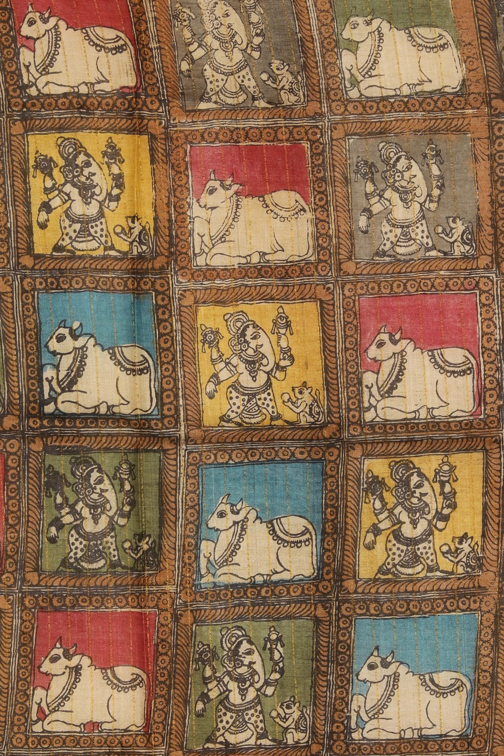 Kalamkari Hand-Painted Saree