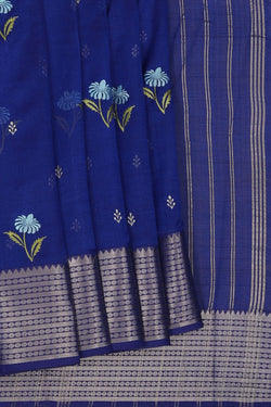 Image of Mangalgiri Silk Embroidery Saree
